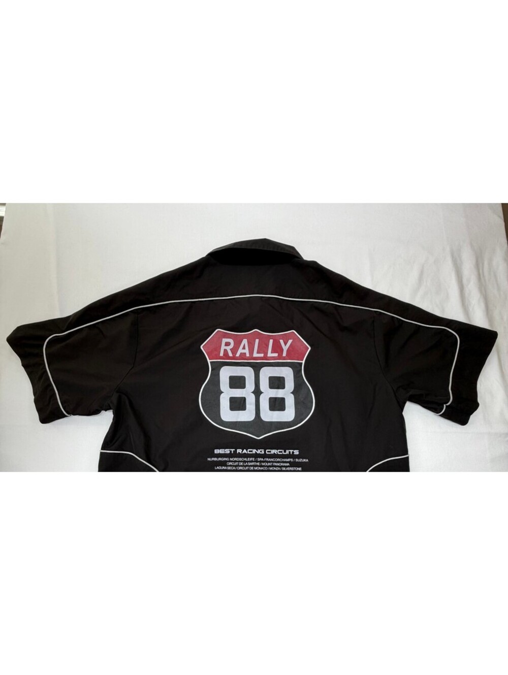 Copper Rivet Men's Button Down Shirt Speed Racing Rally 88 Size Medium Black - Picture 6 of 10